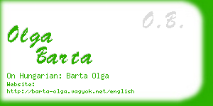 olga barta business card